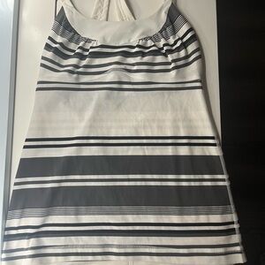 lululemon athletica Black and White Striped Tank Top
